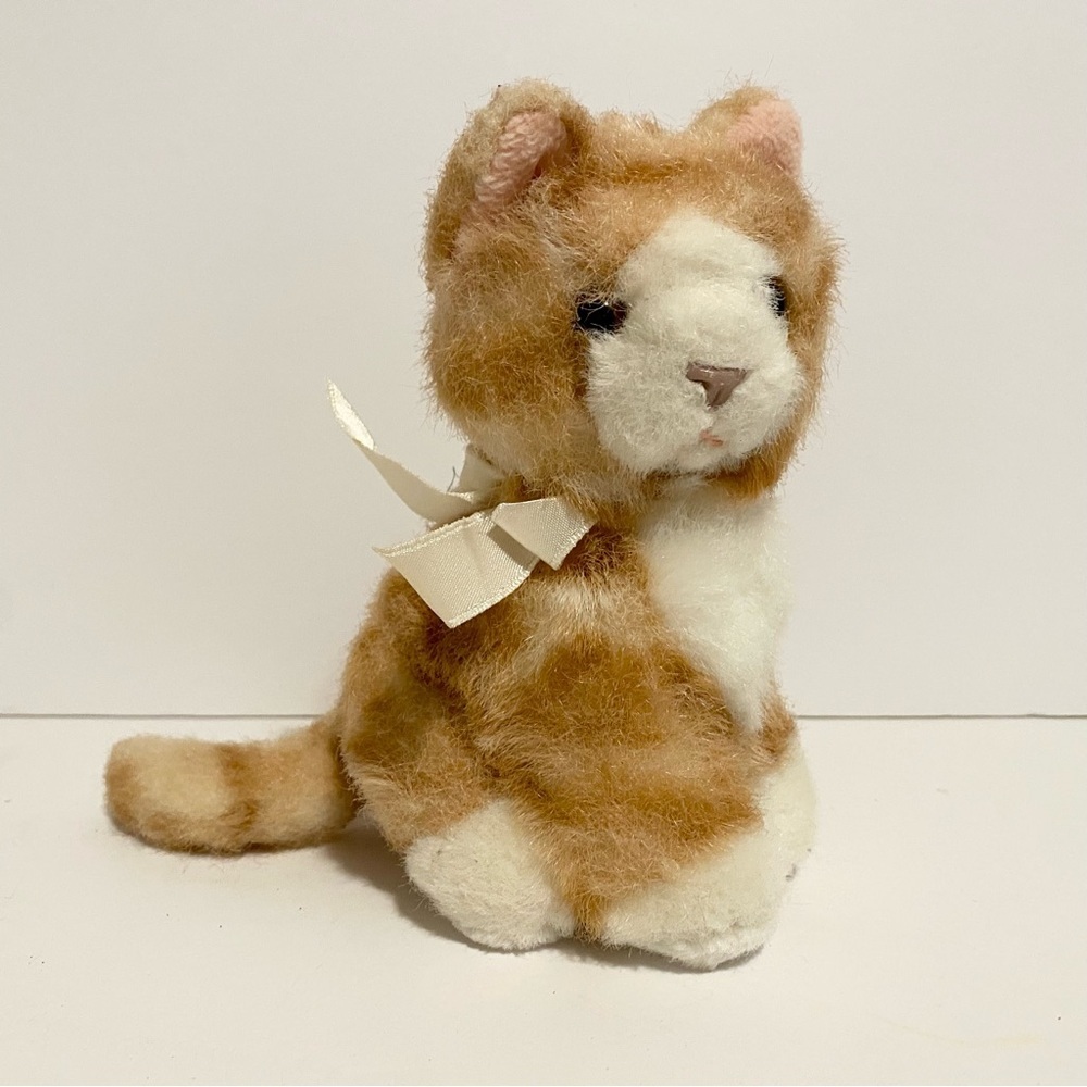 Vintage Russ Orange Tabby Cat Plush Colette Sitting Stuffed Animal Mini 6” Kitty